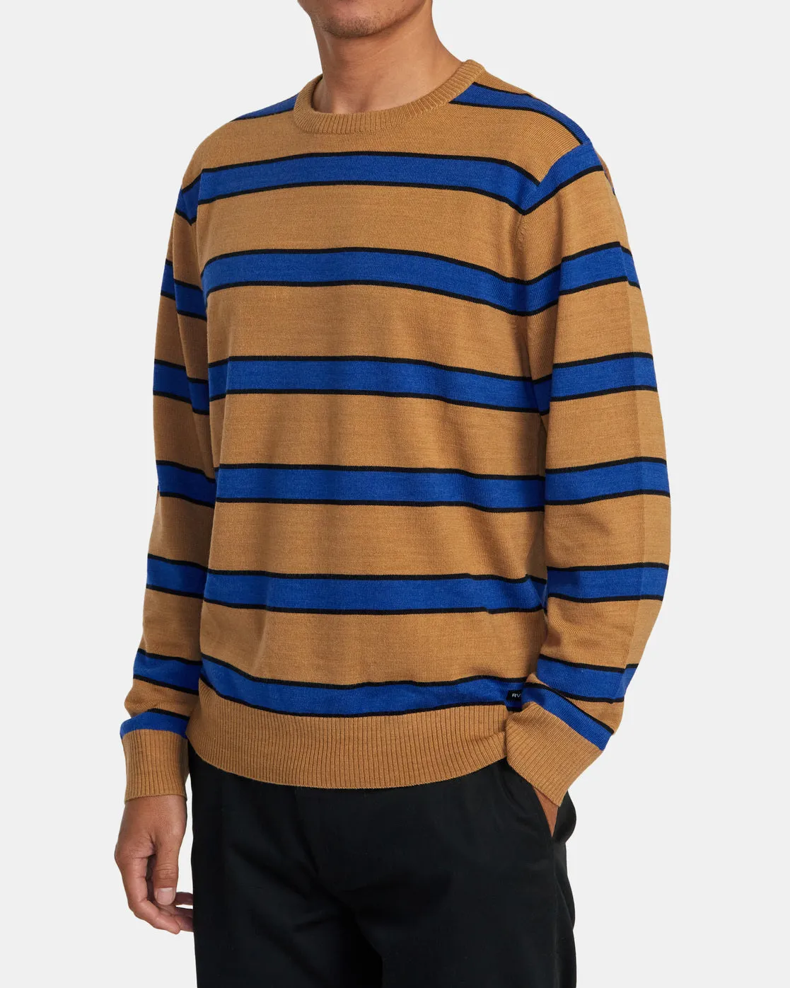 Alex Stripe Crew Sweater - Butterscotch